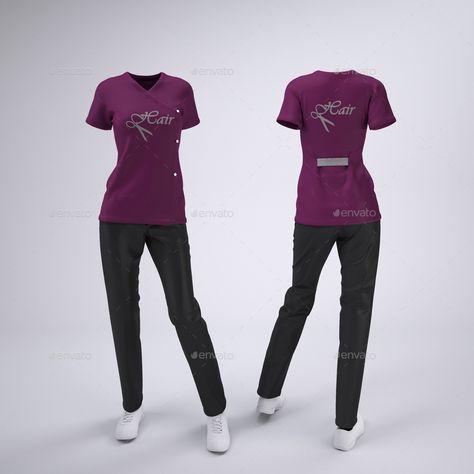 Spa, Hair and Beauty Salon Staff, Massage Therapy Uniforms Mock-Up Preview - GraphicRiver Beauty Salon Uniform Ideas, Salon Uniform, Spa Uniform, Barber Apron, Spa Hair, Adobe Photo, Staff Uniforms, Makeup Hacks Beauty Secrets, Flirting Tips For Girls