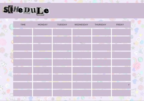 Class Timetable Template Aesthetic, Schedule Aesthetic, Class Schedule Planner, Free Weekly Planner Templates, Study Schedule Template, Class Schedule Template, Timetable Template, February Calendar, School Timetable