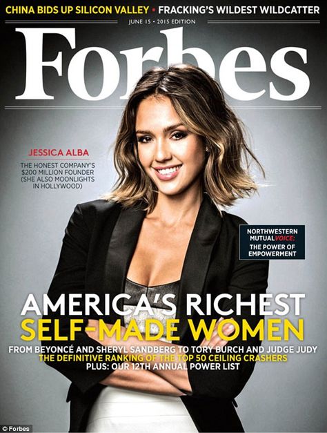 Richest women: Jessica Alba graced the cover of Forbes magazine in its issue titled Americ... Forbes Cover, Forbes Women, Stile Kylie Jenner, Career Outfits, Katherine Heigl, Forbes Magazine, Honest Company, Neuer Job, Women Issues