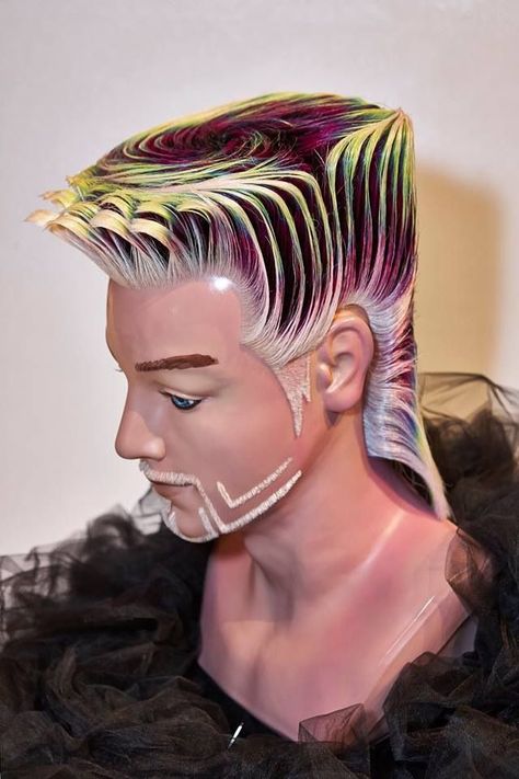 High Fashion Hair, Competition Hair, Haircut Designs, Fantasy Hair, Wild Hair, Work Hairstyles, Edgy Hair, Hair Shows, Colorful Hair