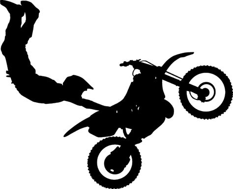 Dirt Bike Room, Bike Silhouette, Bike Wall, Bike Room, Motocross Riders, Boy Girl Room, Murals For Kids, Bike Stickers, Room Stickers