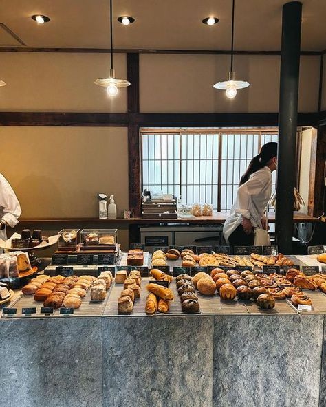 Tokyo Tokyo on Instagram: ""Think" is a bakery and sweets shop in Ueno Sakuragi, located within a collection of old Japanese houses constructed in 1938. Embracing the concept of "making starts from thinking," they bake bread every morning using the finest ingredients and traditional production methods. Their shop features seasonal sweets, including French bakes infused with the fragrance of fermented butter from Europe and carefully crafted classic cakes. Immerse yourself in a delightful moment surrounded by the aroma of freshly baked bread in a space brimming with the atmosphere of the Showa era ✨ 📍 Think @think_tokyo 🕑 Hours 10:00-17:00 (Closes when sold out) Closed on Mondays and Tuesdays (or the following day if a holiday) 🚃 Access - Nippori Station (JR Line), 10-min. walk from Sou Japanese Bakery Shop, Fermented Butter, Japan Bakery, Classic Coffee Shop, Korean Bakery, Old Bakery, Old Japanese House, Bakery Shop Interior, Humble Kitchen