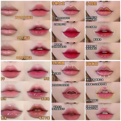 Bold Lipstick Makeup, Makeup Pictorial, Chinese Makeup, Simple Makeup Tips, Makeup Hacks Tutorials, Beauty Makeup Tutorial, Lip Makeup Tutorial, Makeup Artist Tips, Eyeliner Styles