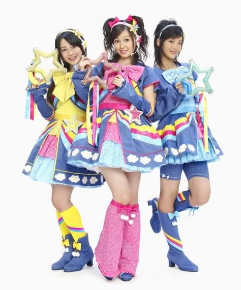 Milkway Tan Tan Tan Uchuu Kei, Clown Dress, Magical Girl Outfit, Kei Fashion, Colorful Outfits, Morning Musume, Fashion Idol, Clothing Design Sketches, Kawaii Fashion Outfits