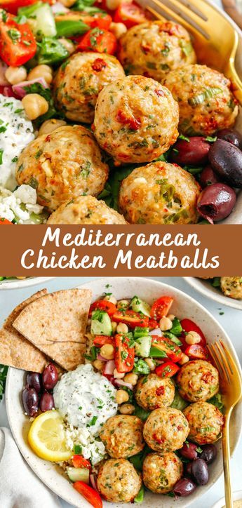 Mediterranean Chicken Meatballs Recipe Introduction Mediterranean cuisine is celebrated for its fresh, flavorful, and healthy ingredients. This recipe for Mediterranean Chicken Meatballs brings together lean ground chicken, vibrant herbs, and aromatic spices, creating a dish that’s not only delicious but also nutritious. Perfect for a weeknight dinner or as an appetizer for a gathering, these […] Good Mediterranean Recipes, Greek Weeknight Dinner, One Pot Chicken Meatballs With Greens, Healthy Dinner Mediterranean, Med Recipes Mediterranean Diet, Yummy Mediterranean Recipes, Essen, Herby Mediterranean Meatballs, Mediterranean Chicken Meatball Recipes