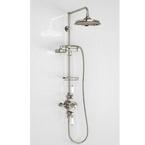 Arcade Avon Nickel Exposed Shower Valve Kit with Head Brushed Nickel Shower Head, Modern Traditional Bathroom, Traditional Bathrooms, Shower Rose, Decorating Bathroom, Victorian Bathroom, Luxury Bathrooms, Steam Showers Bathroom, Steam Showers