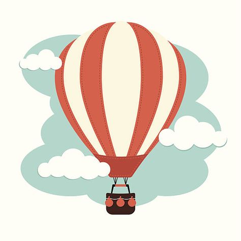 Hot Air Balloon Cartoon, Ballon Illustration, Hot Air Balloon Drawing, Hot Air Balloons Art, Balloon Basket, Hot Air Balloon Party, Balloon Clouds, Balloon Cartoon, Balloon Illustration