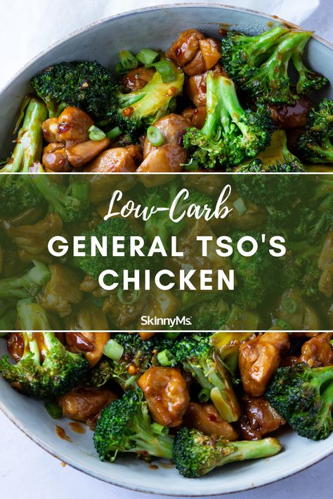 Low Carb Chicken And Broccoli Alfredo, General Tso Broccoli, Healthy Low Carb Asian Recipes, Keto Ground Chicken Recipes Low Carb, Keto Flex Recipes, Healthy Carb Free Recipes, The Best Keto And Low Carb Recipes, Keto General Tso Sauce, Low Carb Gf Df Recipes