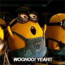 Celebrating Celebration GIF - Celebrating Celebration - Discover & Share GIFs Minions Images, Minion Gif, Go Packers, Love Is Cartoon, Disney Gif, Creative Books, Dog Phone, Minion Quotes, Celebration Gif