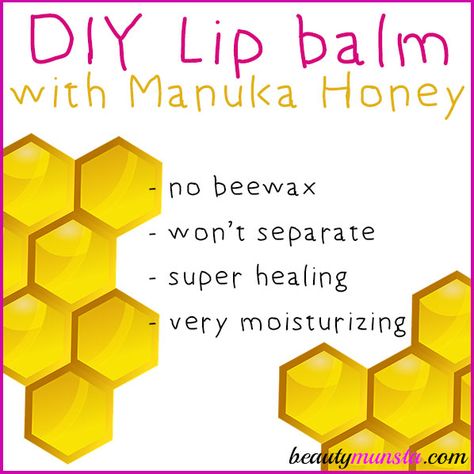 Got peeling dry cracked and bleeding lips? This DIY manuka honey lip balm is here to help! Manuka honey is packed to the brim with powerful antioxidants, vitamins, minerals and medicinal compounds that make it extremely healing. It also has a very strong antibacterial effect. It’s also very moisturizing and can help soothe dry and … Chapped Lips Remedy, Dry Skin Diy, Natural Beauty Hacks, Honey Lip Balm, Lip Care Diy, Honey Diy, Cuticle Cream, Lip Balm Recipes, Homemade Lip Balm