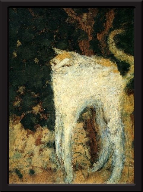 23 Famous Cat Paintings That Have Made History Hiss-terical! Art Bizarre, Arte Peculiar, Pierre Bonnard, Soyut Sanat Tabloları, Art Et Illustration, Wow Art, Weird Art, Cat Painting, Funky Art