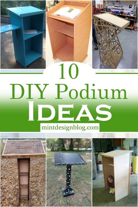 Diy Podium Wedding, Diy Podium Teacher, Wedding Podium Ideas, Diy Teacher Podium, Teacher Podium Ideas, Wooden Podium Design, Diy Podium Stand, Podium Decorations School, Teaching Podium