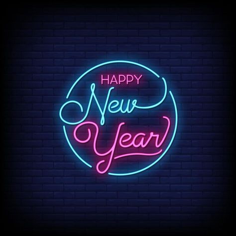 Happy New Year Neon Signs Style Text Vector Happy New Year Neon Sign, Happy New Year Vector Design, Happy New Year Neon, Happy New Year Signs, America Wallpaper, Happy New Year Text, Happy New Year Vector, Captain America Wallpaper, Custom Neon Lights