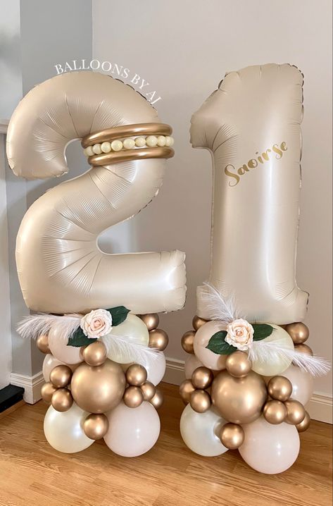 Number Balloon Arch, Birthday Balloon Display, Retirement Balloon Ideas, Number Stack Balloon, Balloon Number Stacks, 30 Balloons Number, Birthday Number Balloons Photo Ideas, Balloon Number Display, 40th Balloon Ideas