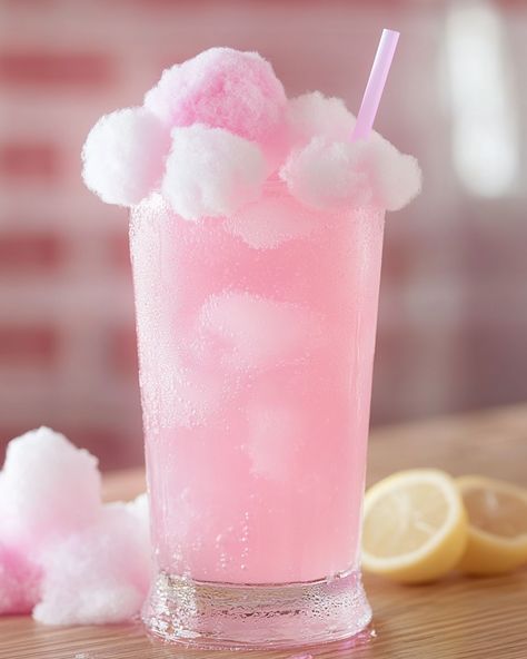 2 oz Cotton Candy Vodka, 1 oz Blue Curacao, 1 oz Lemonade, 1 oz Club Soda, Cotton candy for garnish, Sprinkles for rimming  Who else loves that nostalgic cotton candy flavor? Share your photos if you try this recipe and let’s spread the sweetness together! #CottonCandyCrush #CocktailCreation Cotton Candy Aesthetic Pastel, Cream Soda Aesthetic, Chopper Aesthetic, Cotton Candy Vodka, Birthday Party Drinks, Cotton Candy Flavoring, Blue Curacao, Club Soda, Candy Girl