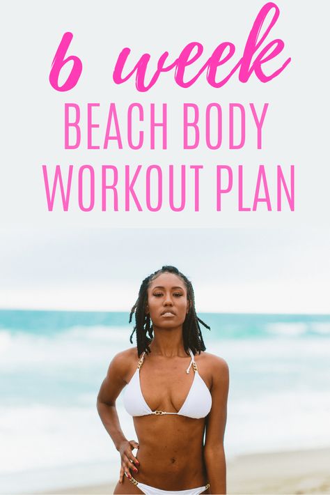 Holiday booked? Its time to get beach body ready so you can feel amazing when you put on that new bikini or swimsuit. Start with our 6 week bikini body workout plan complete with starter diet plan and exercise plans. Beach Ready Workout, Beach Body Workout Plan, Beach Body Workout, Kayla Itsines Workout, Hiit Workouts With Weights, Vs Workout, Effective Workout Plan, Body Aesthetics, Full Body Dumbbell Workout