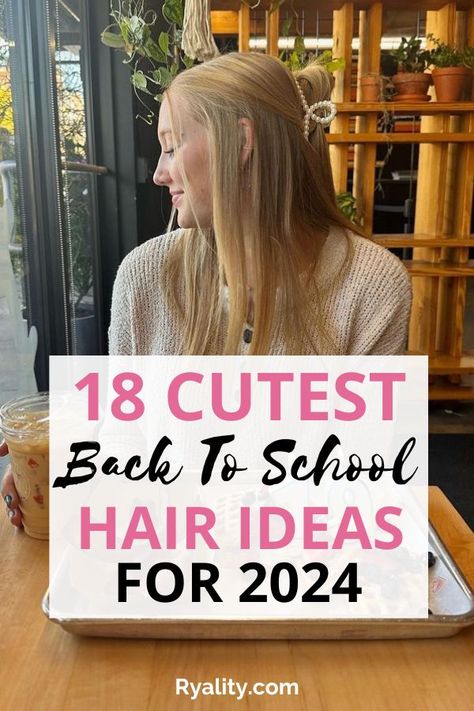 these are really cute, easy, and quick hairstyles for school! Hairstyles With Tshirts, Cute Hairstyles For Brunch, Best Hair Styles For School, Cute Hairstyles For Pj Day At School, Easy Day 3 Hairstyles, First Day Of School Hairdos, Cute Easy Teacher Hairstyles, Easy Hair Down Hairstyles For School, Cutest Hairstyles For School