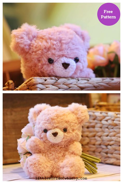 Faux Fur Bear Amigurumi Free Crochet Pattern Crochet Fluffy Yarn Free Pattern, Fluffy Crochet Patterns, Fluffy Crochet Ideas, Crochet Fluffy Teddy Bear Pattern Free, Crochet Patterns Fluffy Yarn, Fluffy Crochet Projects, Crochet Fluffy Yarn Projects, Fuzzy Crochet Projects, What To Crochet With Fluffy Yarn