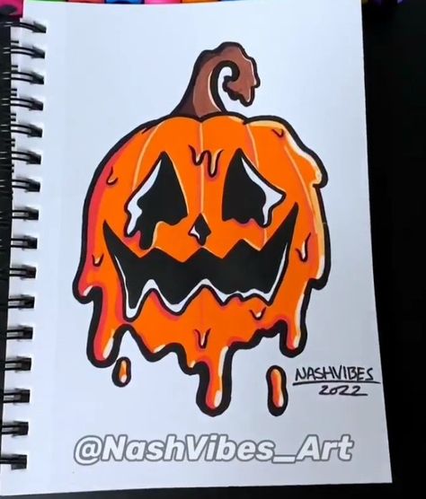 Drip Drawing Cartoon, Drip Drawing Ideas, Posca Pens Art Ideas Easy, Drip Drawing, Posca Art Doodle, Marker Graffiti, Halloween Graffiti, Dripping Paint Art, Spongebob Art