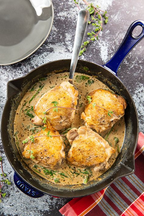 Black Garlic Cream Sauce Chicken Thighs | The Missing Lokness Black Garlic Recipes, Cream Sauce Chicken, Cream Sauce For Chicken, Fresh Summer Salad, Sky Dark, Garlic Cream Sauce, Sunny Sky, Sauce Chicken, Black Garlic