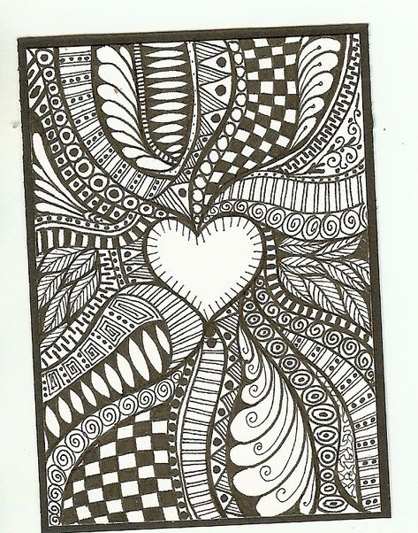 Art Patterns Design, Doodle Art Patterns, Modele Zentangle, Zantangle Art, Zen Doodle Patterns, Frida Art, Zentangle Artwork, Mandala Art Therapy, Zen Doodle Art