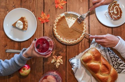 Invite all your Friends-loving friends and relatives and get ready to celebrate! If you want to add an extra element of fun have everyone dress as their favorite Friend and award the best costume with the Geller Cup.  #friendsgiving #thanksgiving #themenights The Table, Thanksgiving, Wine, Pie