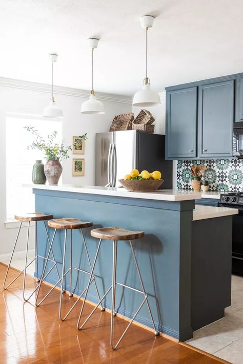 30 Two-Tier Kitchen Island Ideas and Designs You Can't Miss | Hunker Two Tier Countertop Kitchen Islands, Two Tier Kitchen Island To One Level, Two Tier Kitchen Counter Remodel, Islands Without Seating, Two Tier Island Kitchen, Counter Extension Ideas, Two Tiered Kitchen Island, 2 Tier Kitchen Island, Kitchen Island Raised Bar