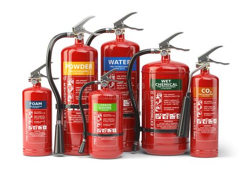 Fire extinguishers on white background. Various types o. F extinguishers. 3d ill #Sponsored , #ad, #sponsored, #extinguishers, #ill, #background, #white Alarm Background, Fire Extinguisher Types, Fire Protection System, Fire Training, Training Certificate, Types Of Fire, Emergency Equipment, Fire Safe, Fire Extinguishers