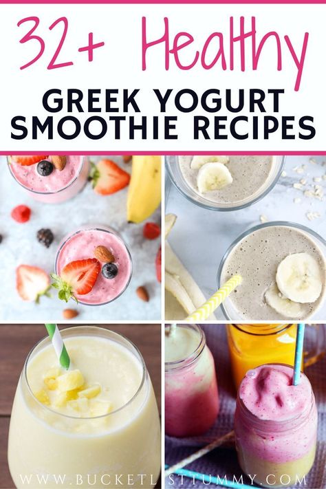 Healthy Greek Yogurt Smoothie, Yogurt Smoothie Recipes, Recipes With Greek Yogurt, Greek Yogurt Smoothie Recipes, Vegetables Breakfast, Greek Yogurt Breakfast, Greek Yogurt Smoothie, Smoothies Vegan, Smoothie Recipes With Yogurt