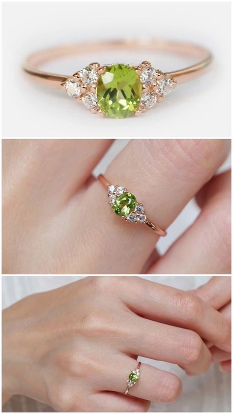 peridot ring, august birthstone, peridot diamond ring, rose gold peridot, delicate ring, peridot gold ring, dainty ring, gemstone ring Diamond Ring Rose Gold, August Birthstone, Ring Rose Gold, Peridot Ring, Rare Gemstones, Ring Dainty, August Birth Stone, Delicate Rings, Ring Gemstone