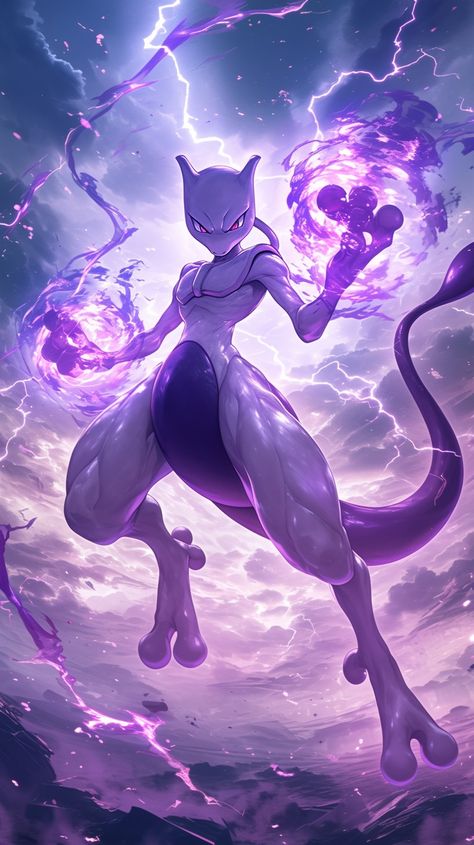 All Mega Evolution Pokemon, Dark Pokemon Wallpaper, Mew Fanart, Mew Wallpaper, Mew Two, Psychic Pokemon, Pokemon Full Art, Pokemon Anime Characters, Mewtwo Pokemon