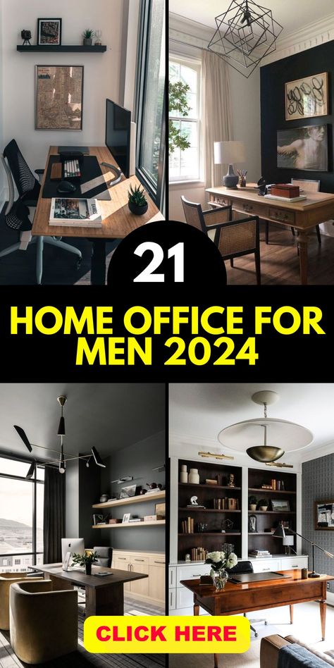 Designing the Ideal 2024 Home Office for Men: Modern, Rustic, and Executive Spaces