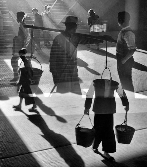 Fan Ho on Instagram: “Magic Reality, 1962/2014 #fanho #hongkong #centralmarkethongkong #centralhk #centralmarket #photography #oldhongkong #oldphoto…” Art Chinois, Photography Series, Black And White Photograph, Street Photographers, Black White Photos, Street Photo, Bw Photo, Black And White Photographs, Double Exposure