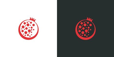 Pomegranate Graphic Design, Pomegranate Logo, Vector Logo, Vector Design, Pomegranate, Design Template, Vector Art, Vector Free, Clip Art