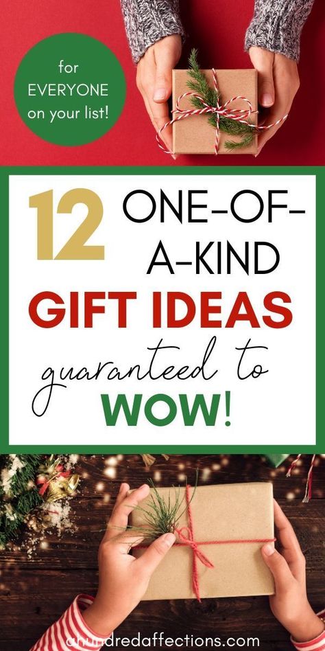 Are you looking for something unique for the special people in your life? Here are 12 gifts that are unique, special, and will really bring a huge smile to their faces! These are guaranteed to WOW - choices for all ages! Click to see them now! #christmasgifts #giftideas #forkids #forfriends #uniquegifts #specialgifts #giftguide #shopping guide Different Gift Ideas, Gifts For Groups Of People, Gift Ideas For Someone Who Has It All, Gifts For People Who Have Everything, Personal Christmas Gifts, Dollar Store Diy Christmas, Unusual Christmas Gifts, Meaningful Christmas Gifts, Meaningful Christmas