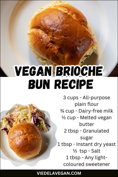 VEGAN BRIOCHE BUN RECIPE Vegan Buns, Vegan Brioche, Homemade Brioche, Brioche Bun, Simple Pantry, Sweet Dough, Going Vegetarian, Vegan Bread, Dairy Free Milk