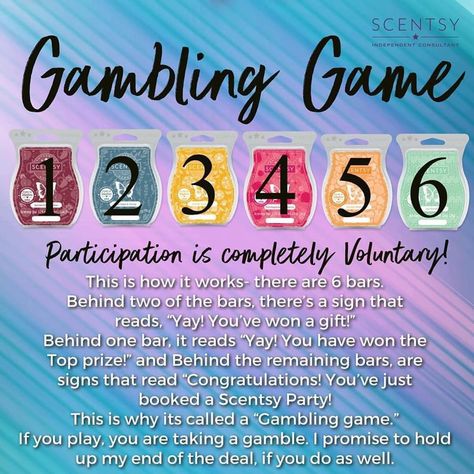 Anyone wanna take a chance?? Don’t let the word PARTY scare you. Because it can be an in person, messaging, messenger, scroll or fb 🎊. And don’t forget if your party qualifies you will get half off and Free SCENTSY!!!! I mean who can say NO to free??!!? Scentsy Ideas Marketing, Consultant Games, Scentsy Party Games, Scentsy Games, Scentsy Marketing, Scentsy Consultant Ideas, Scentsy Ideas, Scentsy Party, Scentsy Independent Consultant