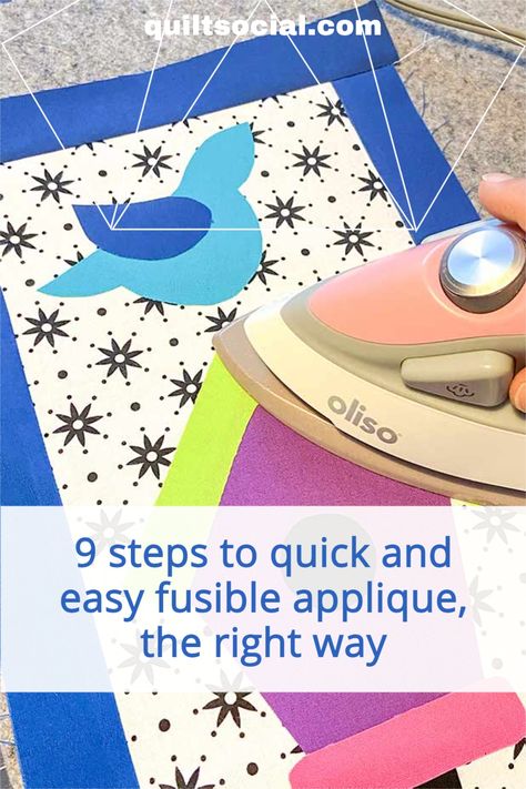 Fusible Interfacing How To Use, How To Use Applique Pressing Sheet, Quilting Applique, Making Appliques Fabrics, Applique For Beginners, How To Applique On A Quilt, How To Applique For Beginners, Quilt Applique, Machine Applique Tutorials