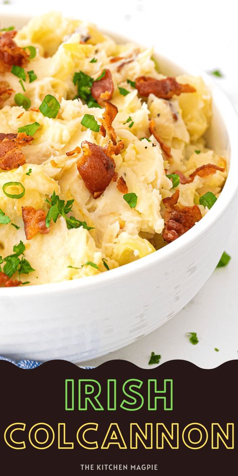 Colcannon (Irish Potatoes) Mashed Potatoes Loaded, Potatoes Loaded, Creamed Cabbage, Recipes Potatoes, Buttered Cabbage, Potatoe Recipes, Louisiana Cuisine, Buttery Mashed Potatoes, Scottish Food