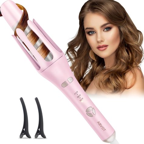 PRICES MAY VARY. UPGRADED CERAMIC TECHNOLOGY & NEGATIVE ION HAIR CARE: Helps lock in moisture, prevents heat damage, and ensures fast, even heating for healthy, shiny hair. With 3 negative ion ports on each side releasing up to 100 million negative ions, effortlessly smooth frizz and reduce static for silky, manageable locks. LONG BARREL CURLING IRON: The ABVOT 5.2-inch long curling iron is perfect for long hair, making it easy to create loose, natural waves, beachy curls, and voluminous styles. Curling Iron For Long Hair, Beachy Curls, Automatic Curling Iron, Barrel Curling Iron, Curling Wand, Heat Damage, Natural Waves, Wand Curls, Curling Iron