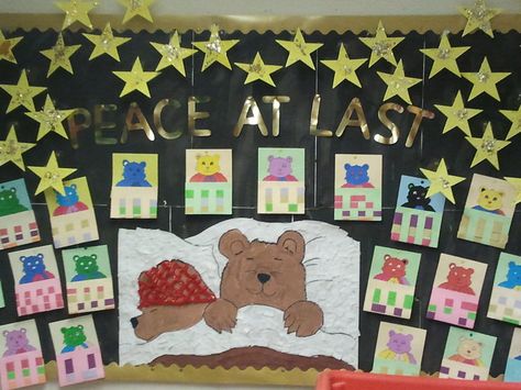 Peace at Last Display, classroom display, class display, Story, bears, sleeping, peace, reading, book, Early Years (EYFS), KS1 & KS2 Primary Resources Peace At Last Story Activities Eyfs, Bears Topic Eyfs, Peace At Last Activities Eyfs, Weaving Display, Bears Eyfs, Eyfs Reception, Bears Sleeping, Bear Activities, Peace At Last