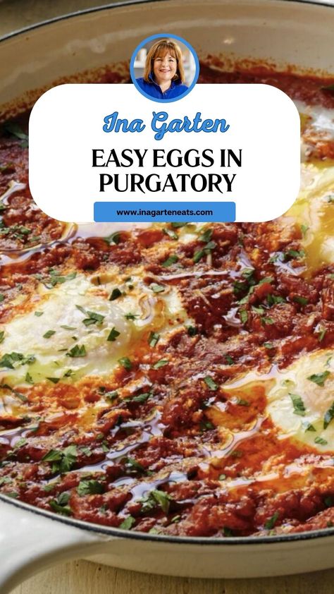 Ina Garten Easy Eggs In Purgatory Ina Garten Eggs In Purgatory, Egg Parmesan Recipe, Eggs In Purgatory Recipe Ina Garten, Ina Garten's Meatloaf, Eggs Purgatory Recipe, Eggs In Purgatory Recipe Easy, Recipes With Gouda, Ina Garten Meatloaf, Eggs In Purgatory Recipe