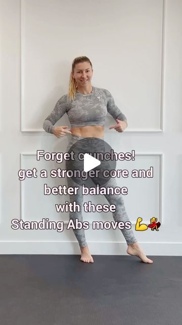 Zuzana Pouri - ONLY HOME WORKOUTS ❤️ on Instagram: "Share and save this Standing Abs routine ladies 💪🔥. Perform each exercise 40 seconds and repeat the full set 4x.

Follow my standing workouts ➡️ @workoutsbyzz 

#standingabs #abs #absworkout #homeworkout #workoutformoms #workoutforwomen #csectionmom #beginnerworkout #dailyworkout #abschallenge #abworkout" Weight Free Workouts At Home, Standing Lower Ab Workout Belly Pooch, Standing Lower Ab Workout, Standing Abs Workout For Women, Standing Workouts, Advanced Workout Routine, Standing Ab Workout, Ab Workouts At Home, Standing Core Exercises