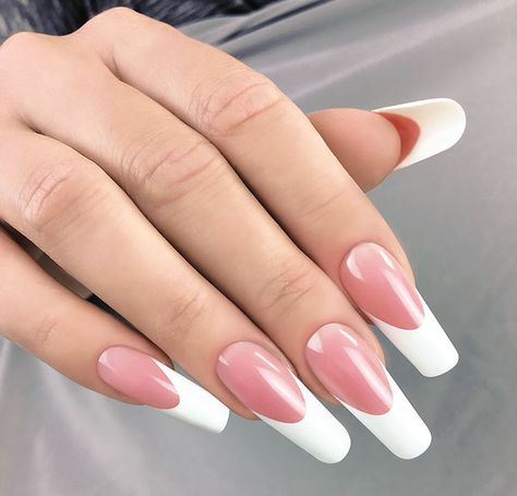 Marilyn Nails Shape, Marilyn Nails, Nails 2018, Nail Techniques, Finger Nail Art, Nail Blue, Nail Pictures, French Acrylic Nails, Neutral Nails