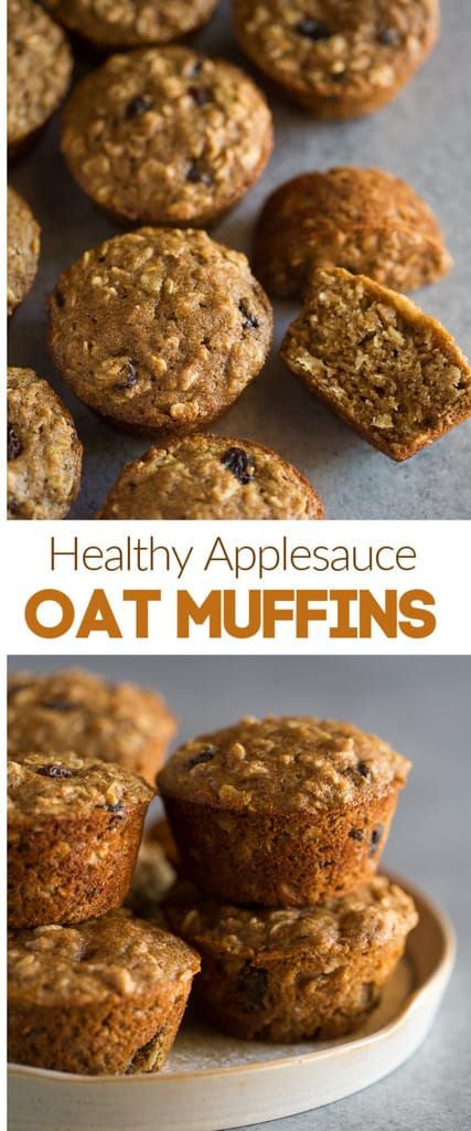 Healthy Applesauce, Menu Sarapan Sehat, Applesauce Muffins, Oat Muffins, Workout Inspiration, Good Healthy Snacks, Healthy Muffins, Breakfast Muffins, Snacks Für Party