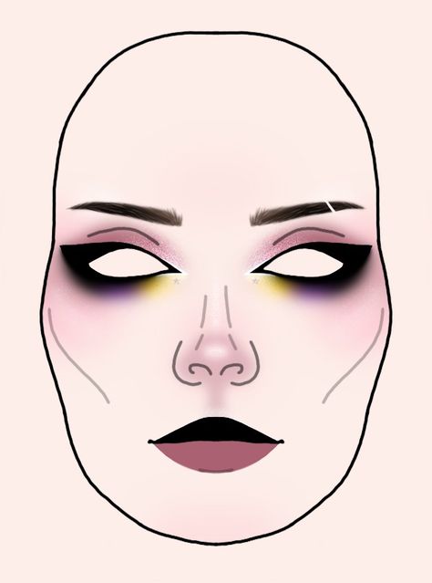 Yellow Grunge Makeup, Yellow Alt Makeup, Pride Makeup Nonbinary, Non Binary Flag Makeup, Alt Pride Makeup, Nonbinary Makeup Pride, Nonbinary Flag Makeup, Non Binary Makeup Looks, Nonbinary Pride Makeup