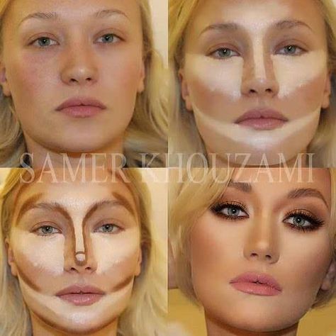 as a girl, im not sure if the power of makeup/contouring amazes me or scares me.... - Imgur Make Up Mata, Contour Tutorial, Drag Make-up, Light Contouring, Makeup Tip, Power Of Makeup, Beauty Make-up, Makijaż Smokey Eye, Face Contouring