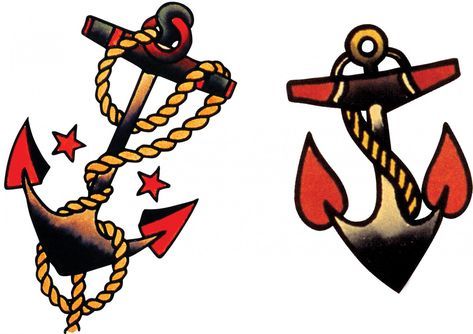 Sailor Jerry Anchor, Tattoo Anchor, Sailor Jerry Flash, Sailor Jerry Tattoo Flash, Sailor Tattoos, Sailor Tattoo, Sailor Jerry Tattoos, Art Flash, Tattoo Old School