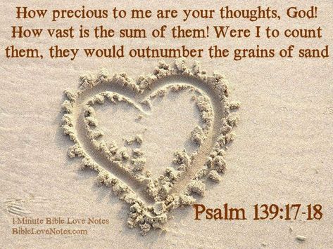 Psalm 139 17, Romans 8 15, Bible Love, Psalm 139, Grain Of Sand, Love Notes, God Is Good, Bible Quotes, Rose Gold Ring