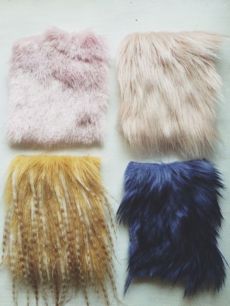 Faux Fur Fabric Samples. Fur Fabric Swatch, Fur Fabric Texture, Agar Art, Fur Aesthetic, Fake Fur Fabric, Scarf Photography, Fur Bags, Portfolio Project, Fabric Board